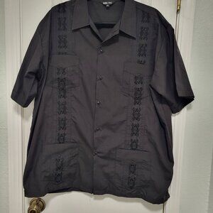Black XL Gianni Vialli Guayaberas